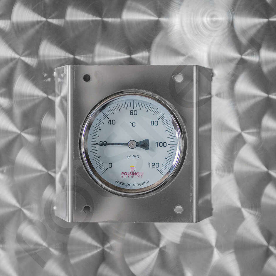 Serbatoio inox 300 L fondo conico galleggiante ad aria refrigerato