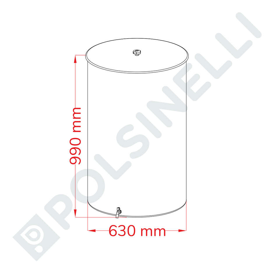 Serbatoio Inox 300 L