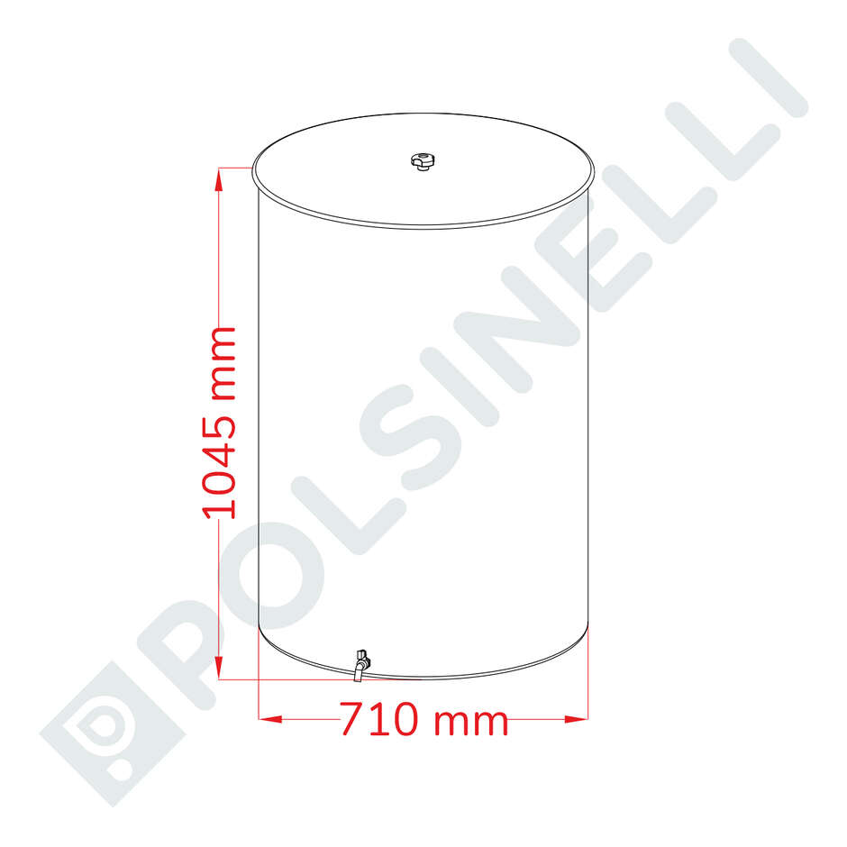 400 L stainless steel tank