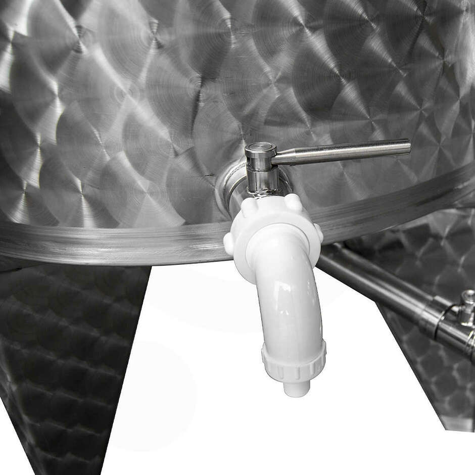 Serbatoio inox 500 L Conico 10° da Stoccaggio 