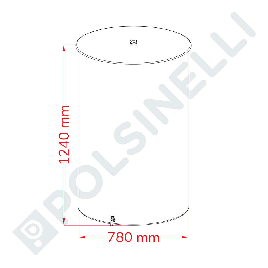 Serbatoio Inox 600 L