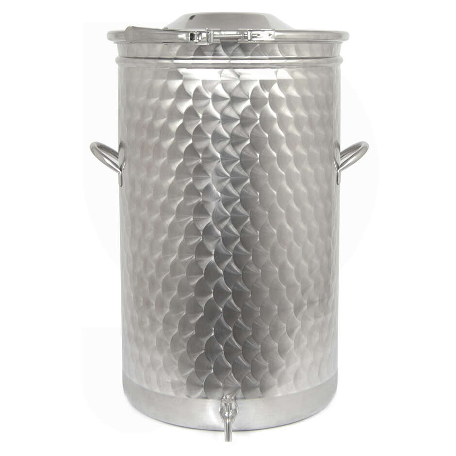 Serbatoio inox con coperchio a fascetta 200 L