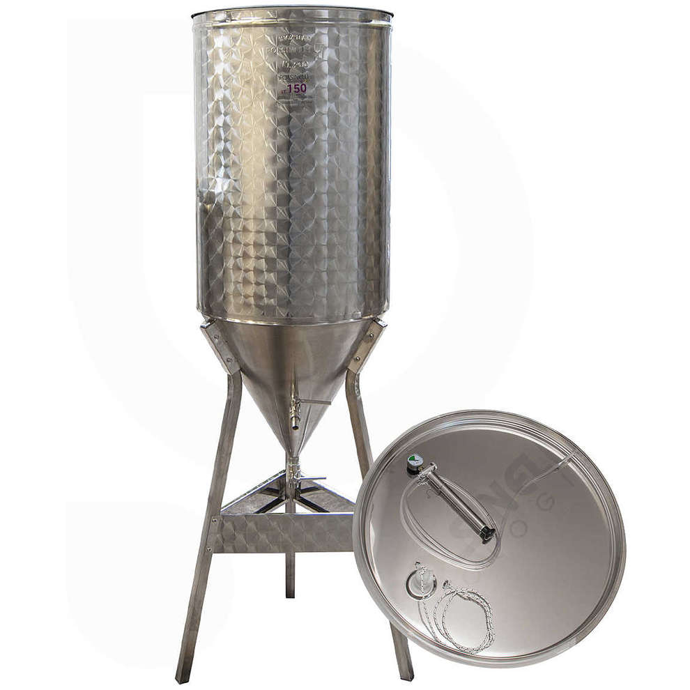 Serbatoio inox CONICO 60° per vino ad aria 150 L 