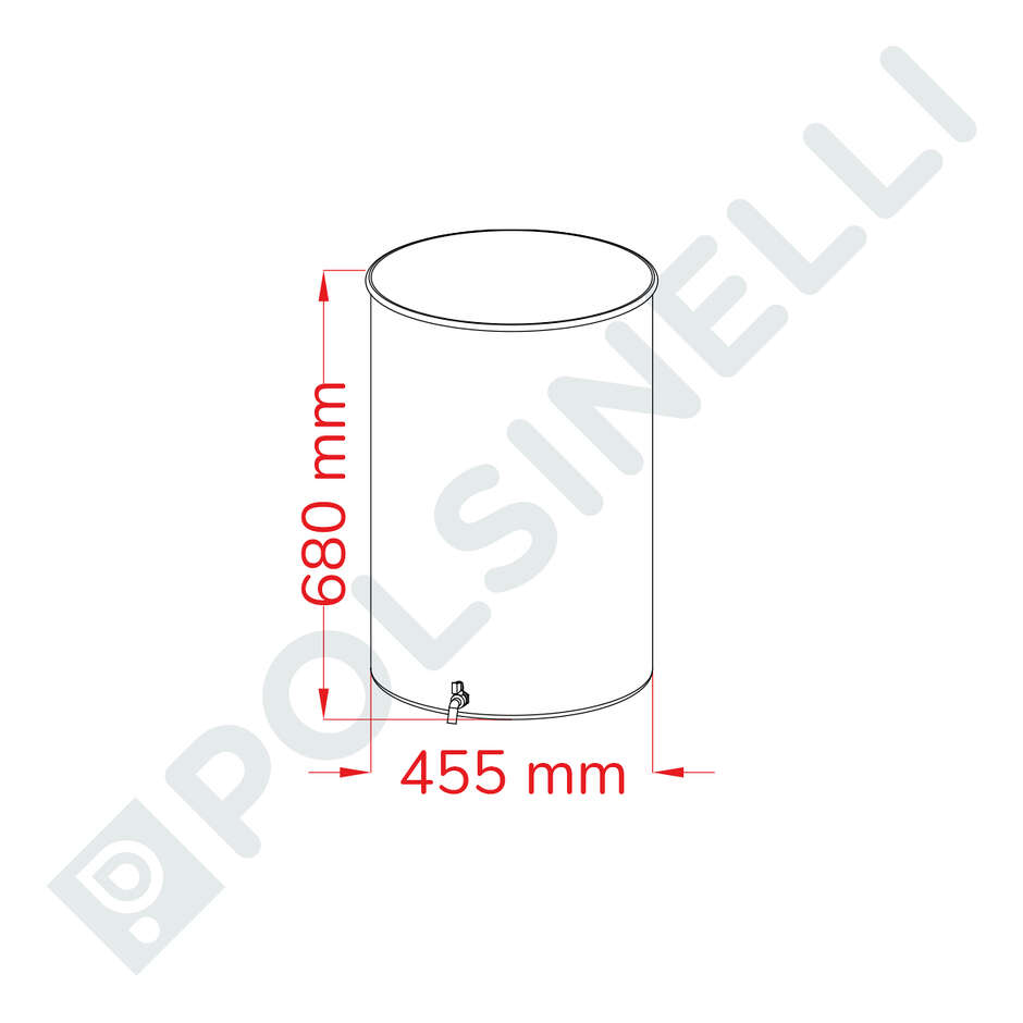 Serbatoio Inox vino 100 L galleggiante ad aria