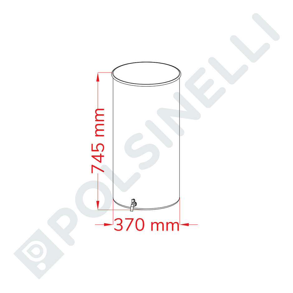 Serbatoio inox vino 75 L galleggiante ad aria