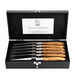 Set de 6 couteaux Luxury Line – Bois d’olivier pour steak 10,5 cm