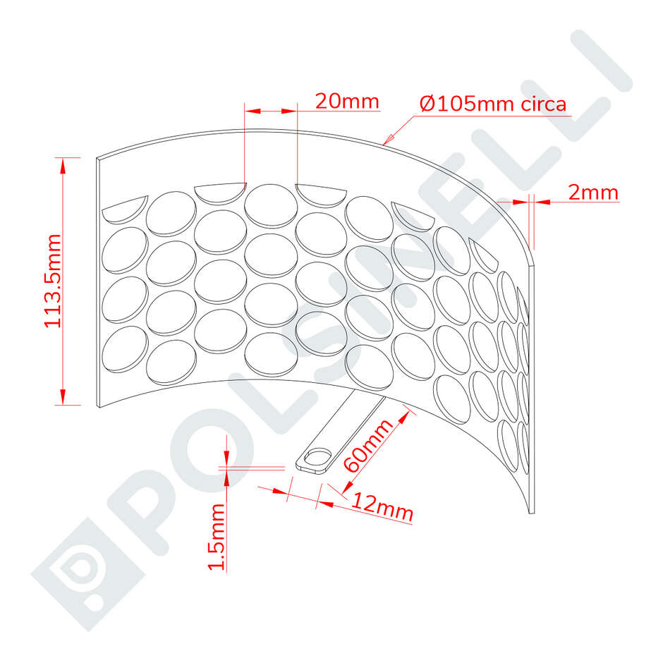 Siebeinsatz für Obstmühle Ø 20 mm