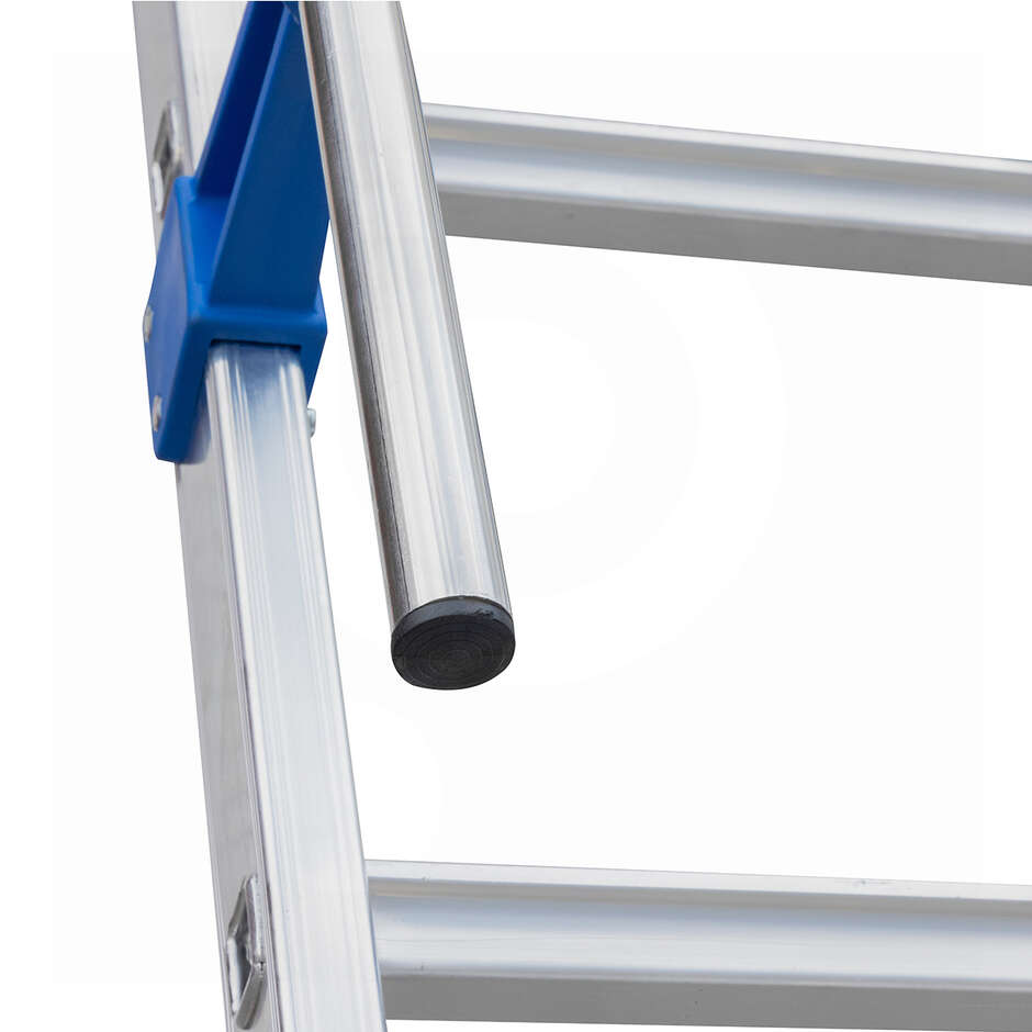 Single Aluminum Ladder with Handrail - 10 Rungs - 3 m