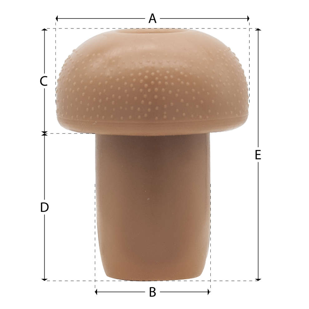 Smooth brown mushroom stopper