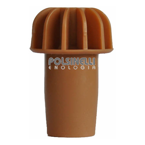 Smooth brown ribbed mushroom stopper