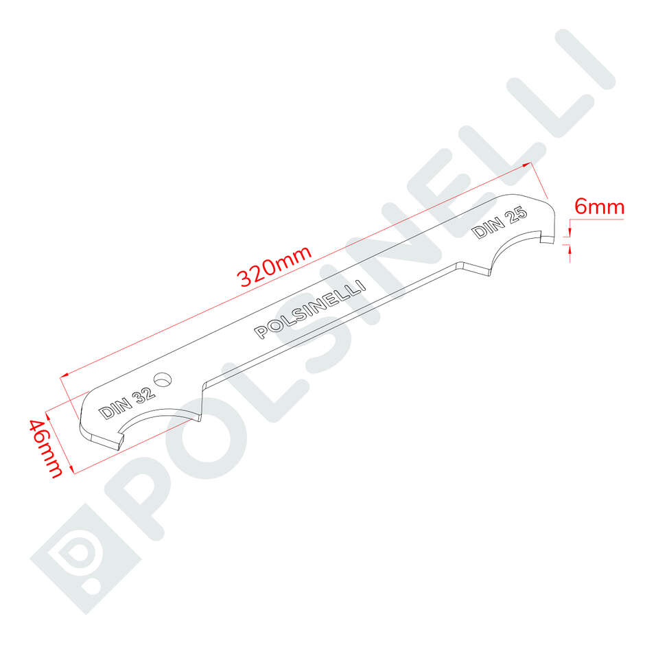 Spanner for DIN 25-32 fittings