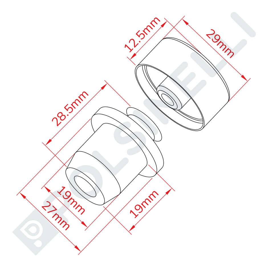 Spout caps ⌀19 (50 pieces)