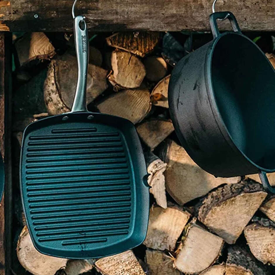 Square Cast Iron Griddle 24x24 cm