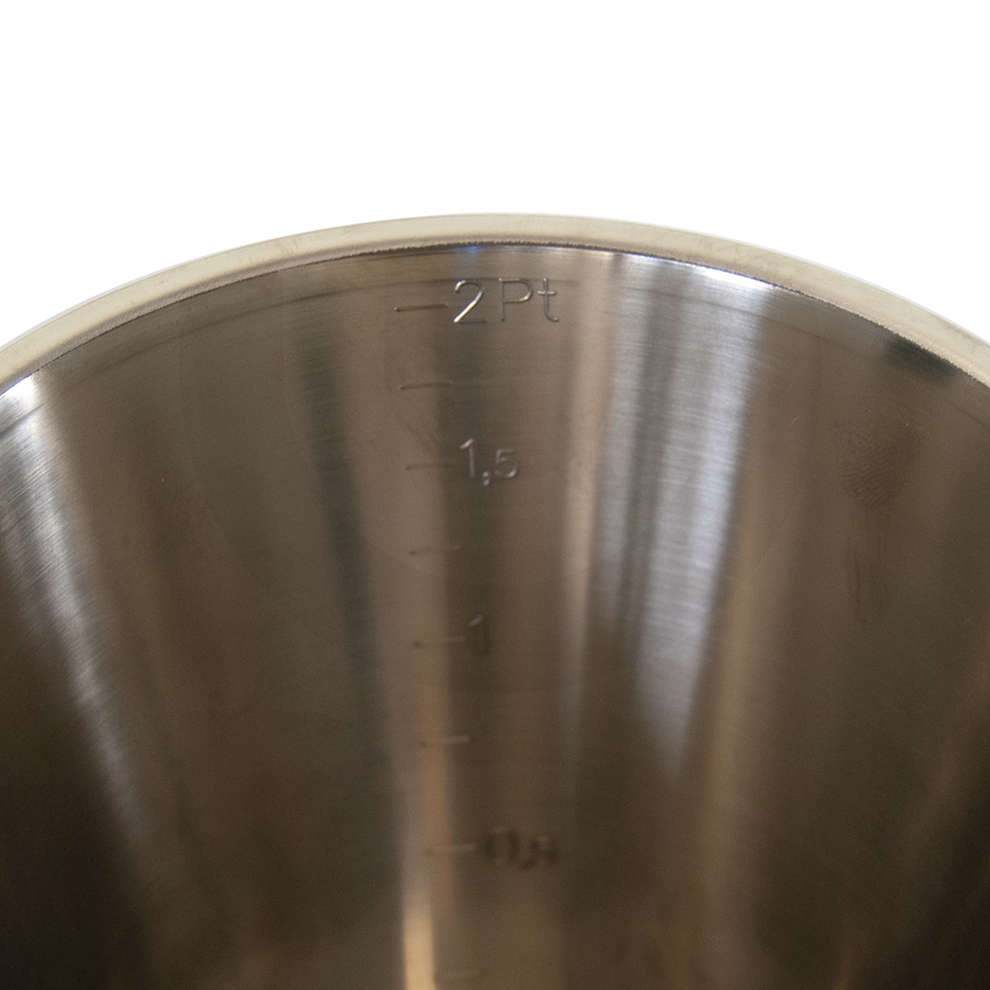 Stackable stainless steel graduated measuring jug 1 liter