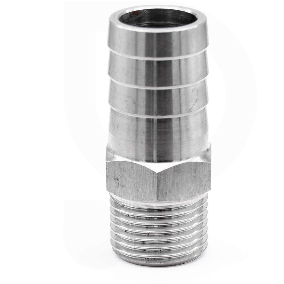 Stainless hose fitting 1/2" x 20 hose fitting