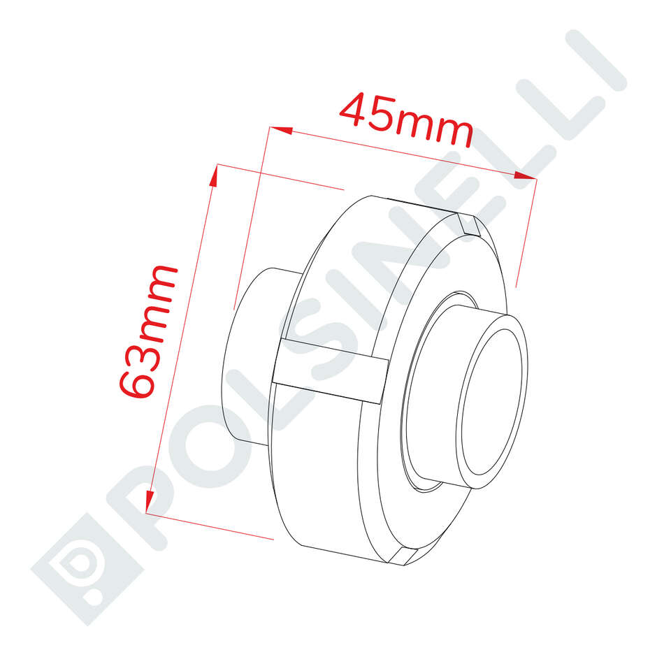 Stainless steel 3-piece DIN25 buttweld
