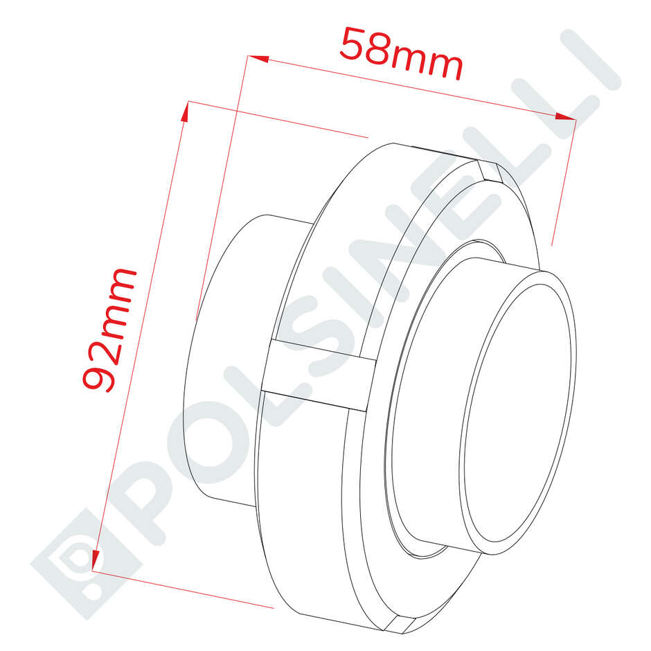 Stainless steel 3-piece DIN50 buttweld