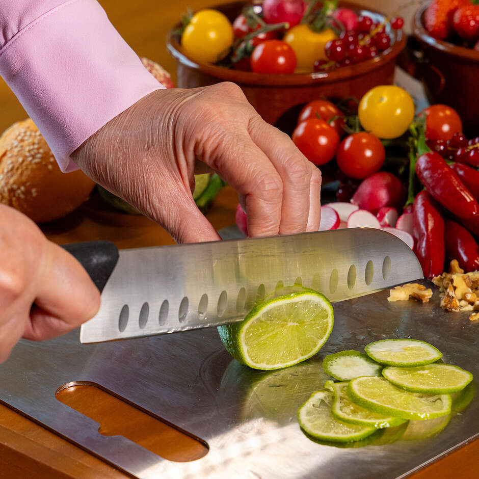 Stainless steel chopping board 24x15 cm
