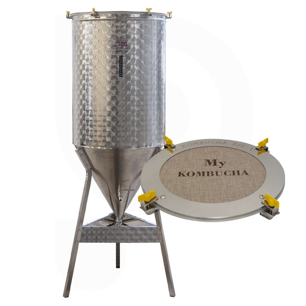 Stainless steel conical trunk Kombucha fermenter 60° 300 L