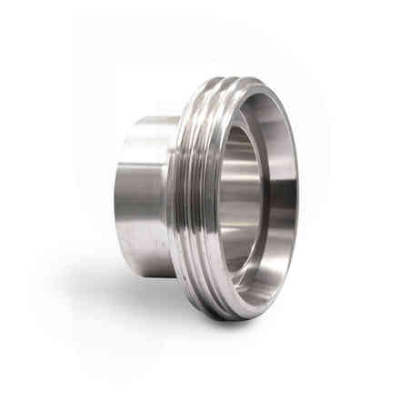 Stainless steel connector DIN 40 F X DN 40 buttweld