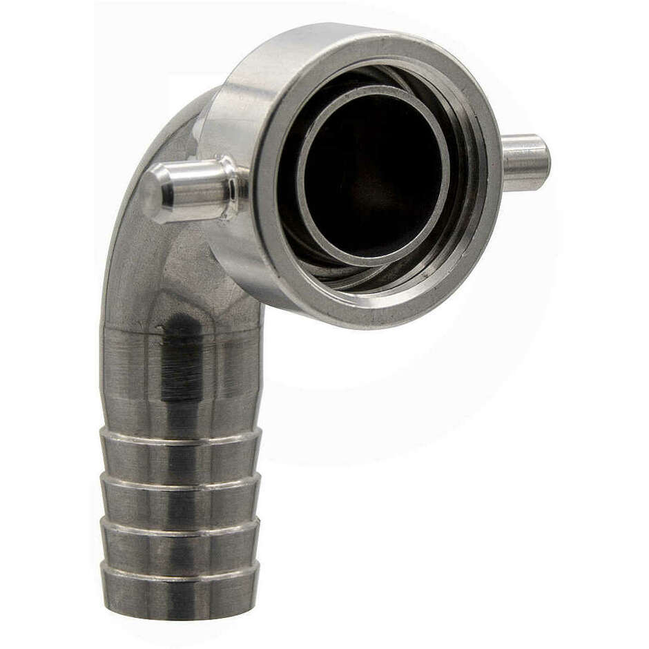Stainless steel curved hose barb ENO 30 (Italian thread) PG 20