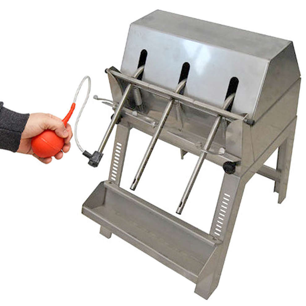 Stainless steel filling machine with 3 siphons