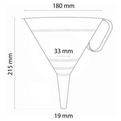 Stainless steel funnel ⌀27 with filter Olive oil