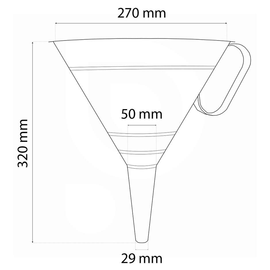 Stainless steel funnel ⌀27 with filter
