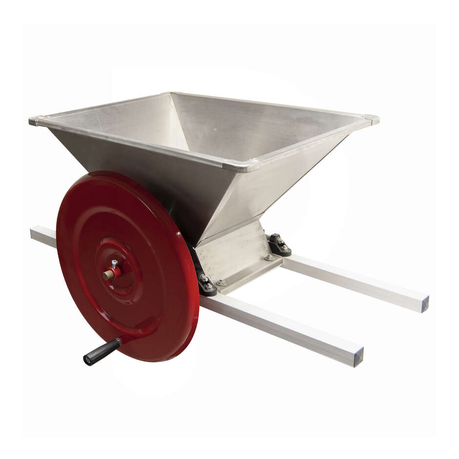 Stainless steel hopper fruit crusher type B - 5 knives