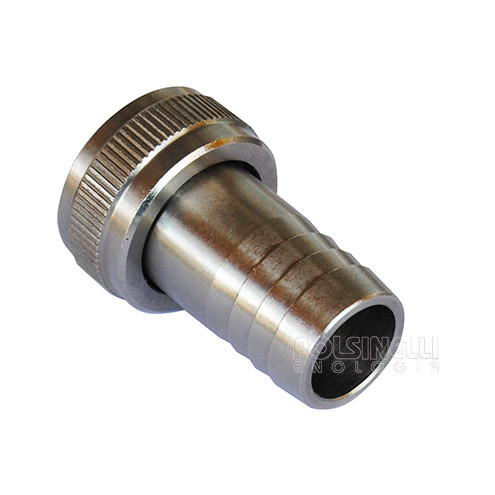 Stainless steel hose barb with nut 3/4" x 20