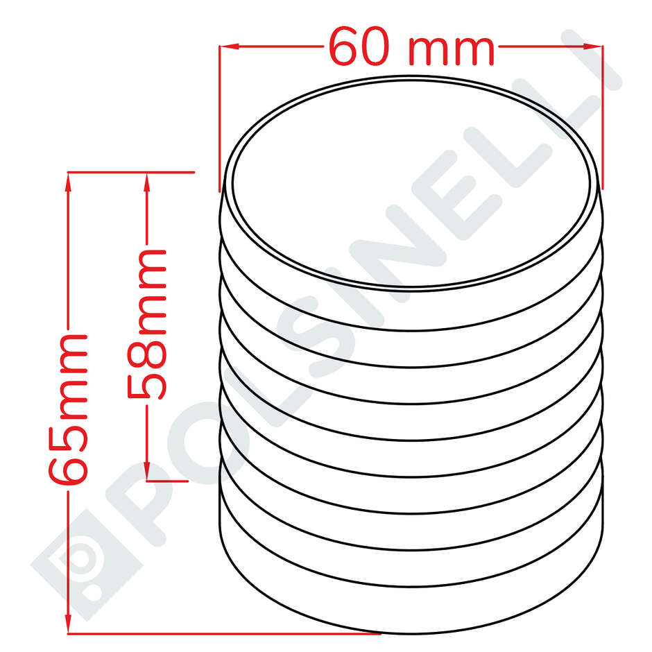 Stainless steel Hose connector Ø60 buttweld