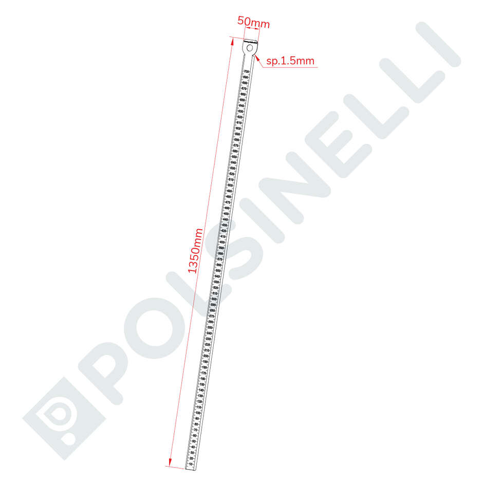 Stainless steel level indicator Birrometro 700 for carbonation tanks