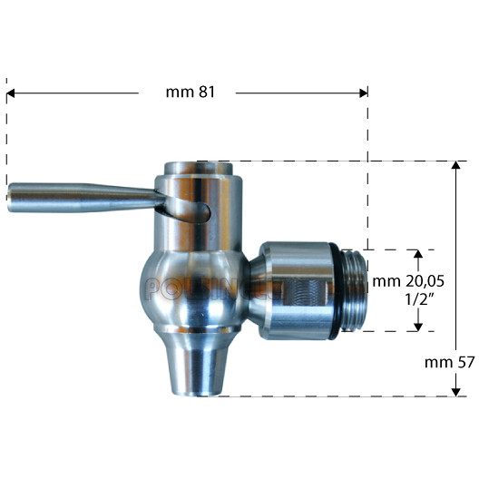 Stainless steel lever faucet 1/2"