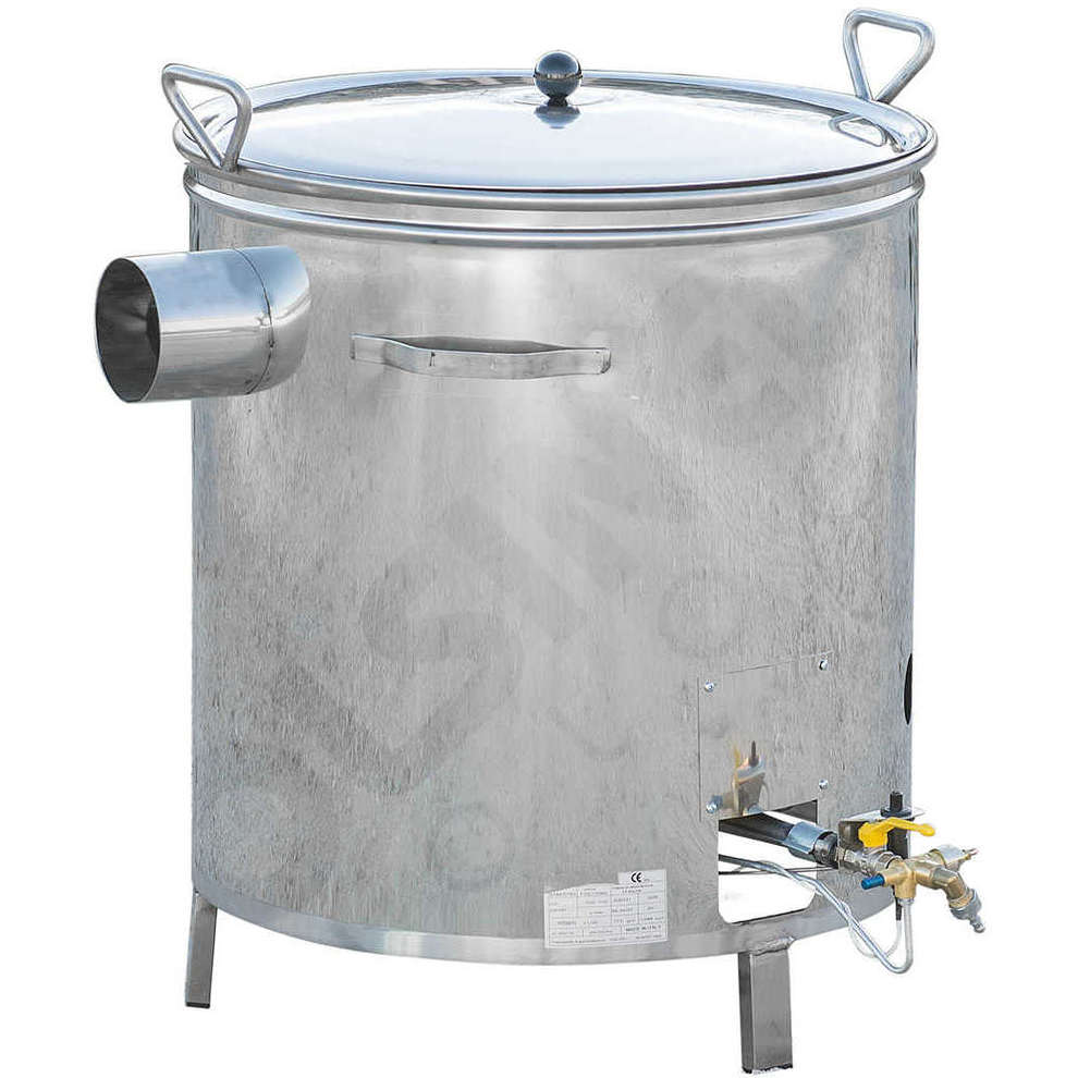 Stainless steel oil bath gas cauldron 55 L