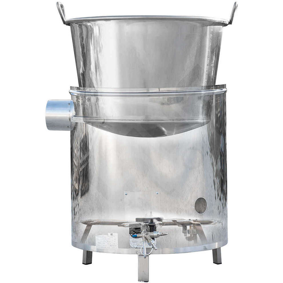 Stainless steel oil bath gas cauldron 55 L