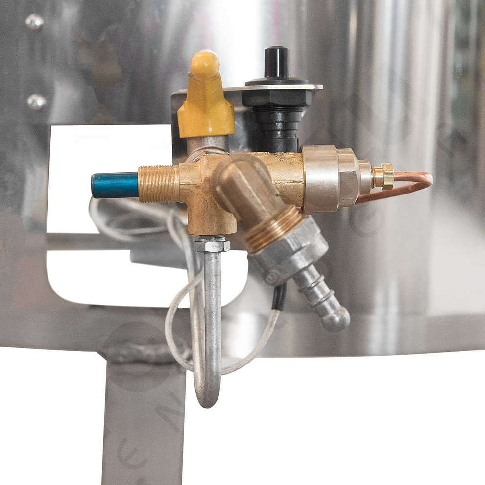 Stainless steel oil bath gas cauldron 55 L