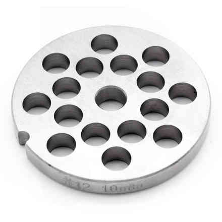 Stainless steel plate for meat grinder N.12 F10 