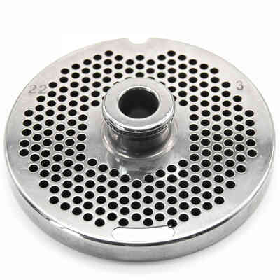 Stainless steel plate for meat grinder N.22 F3