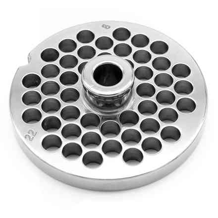 Stainless steel plate for meat grinder N.22 F8