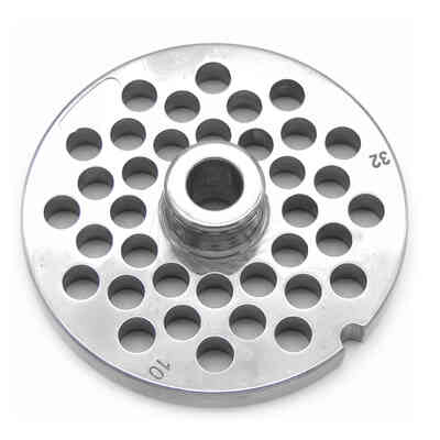 Stainless steel plate for meat grinder N.32 F10 