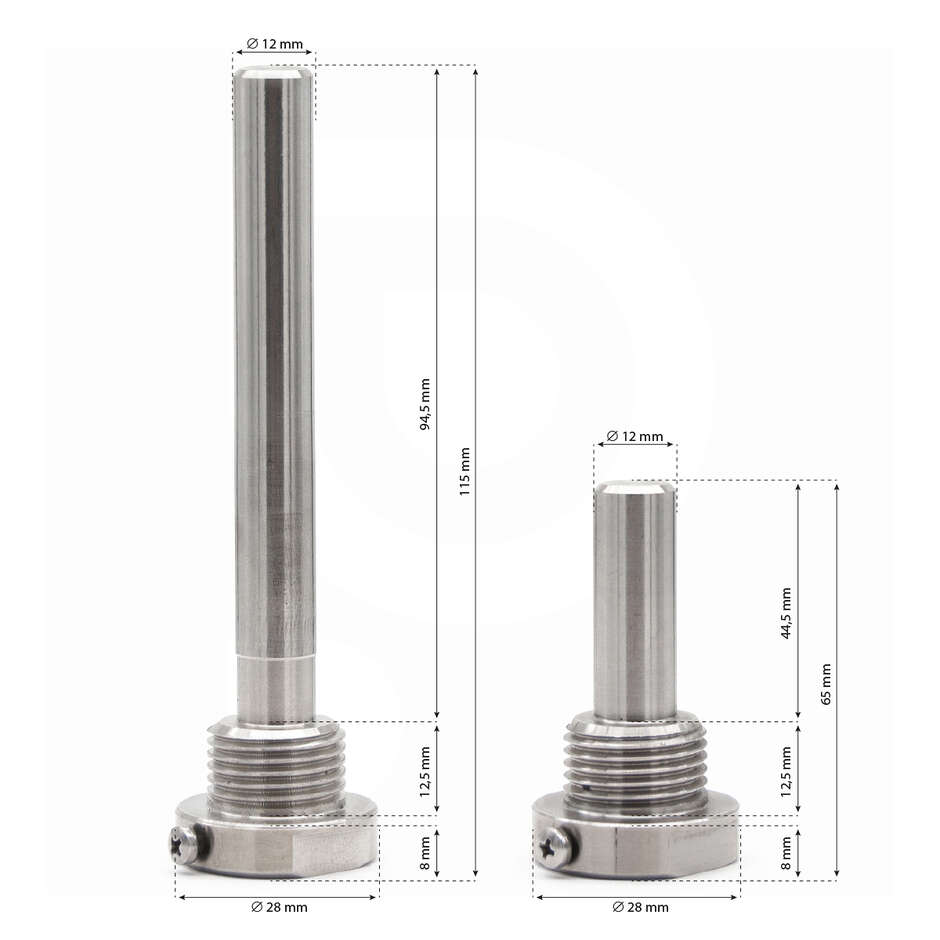 Stainless steel quick fitting cockpit for thermometer probe 115