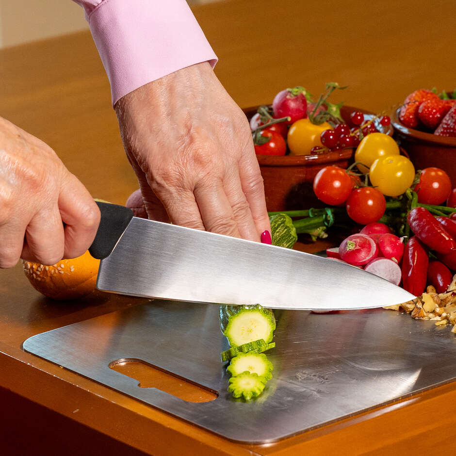 Stainless Steel Santoku Knife - 18 cm