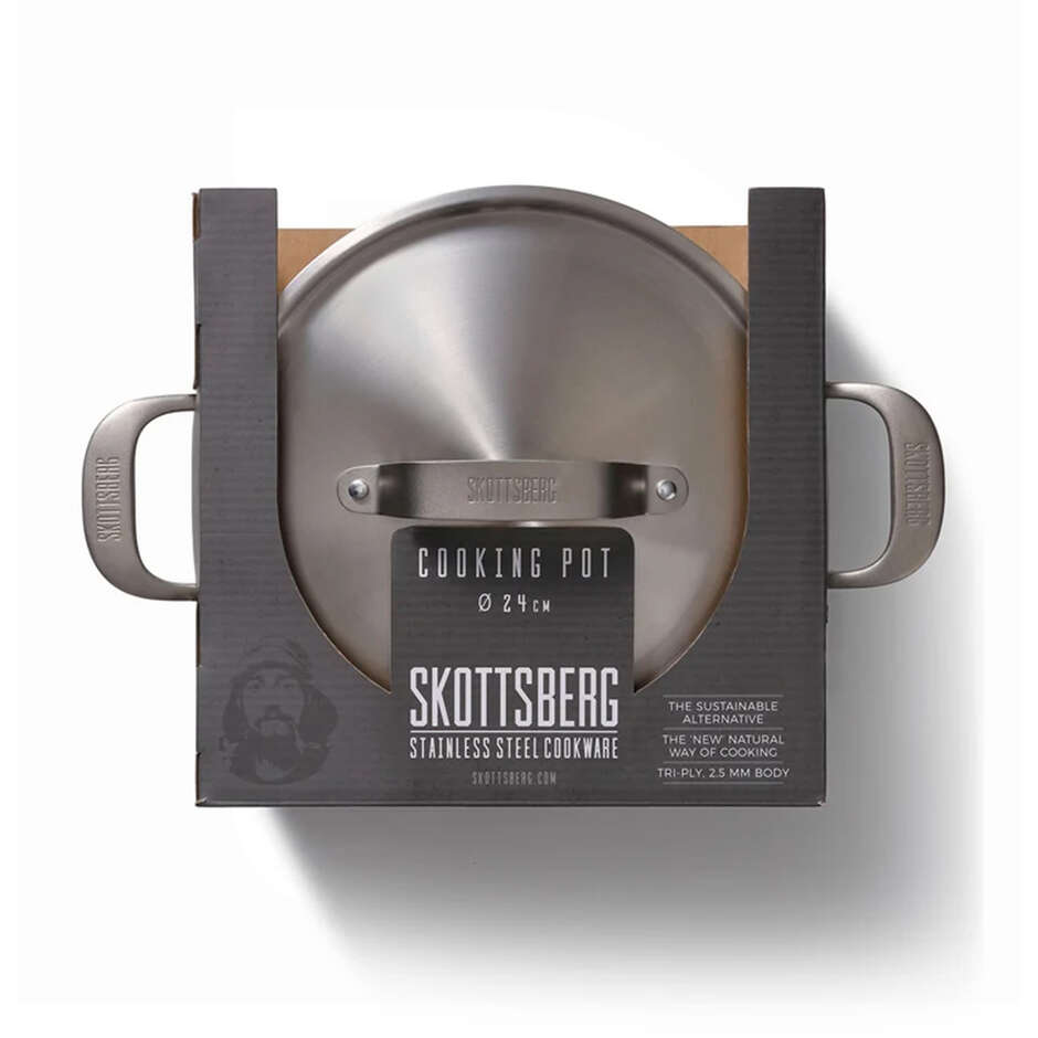 Stainless Steel Stockpot with Lid Ø 24 cm – 4.75 L
