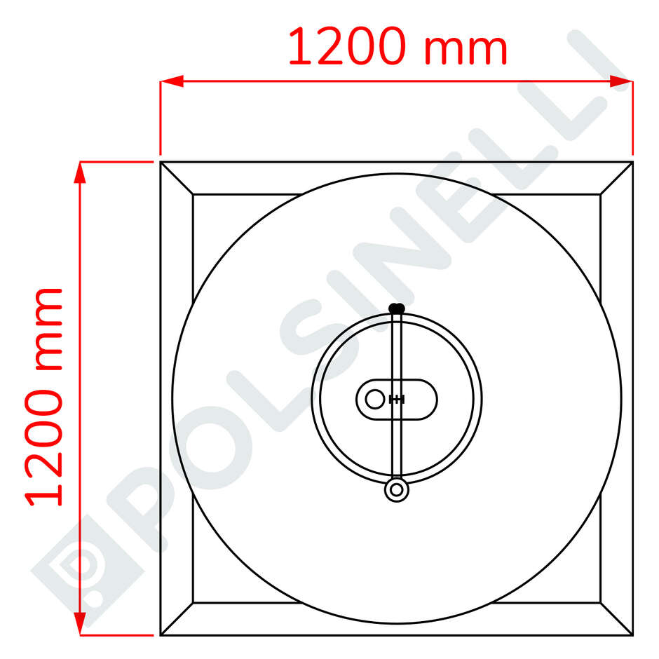 Stainless steel tank 1000 L Conical 10° Palletisable