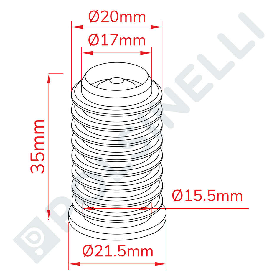 Straight ribbed stopper