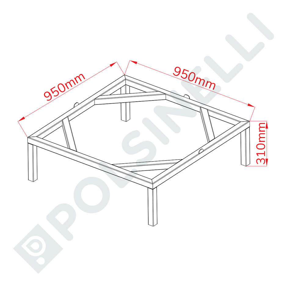 Support for pot 500 L 
