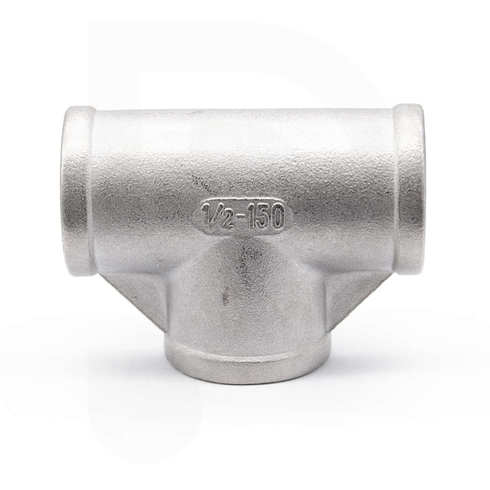 T-Stück aus Edelstahl 1/2" F
