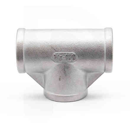 T-Stück aus Edelstahl 1/2" F