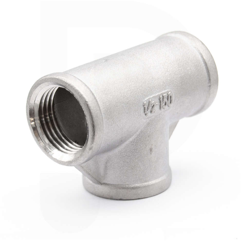 T-Stück aus Edelstahl 1/2" F
