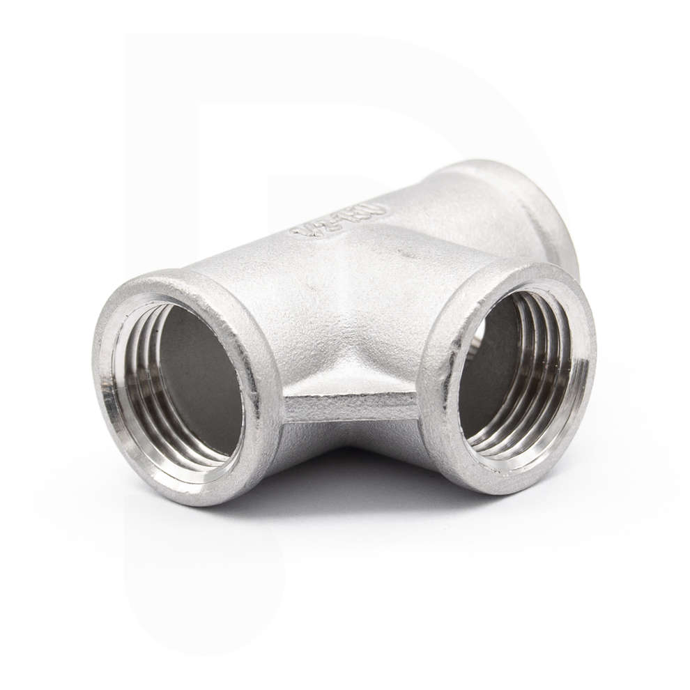 T-Stück aus Edelstahl 1/2" F